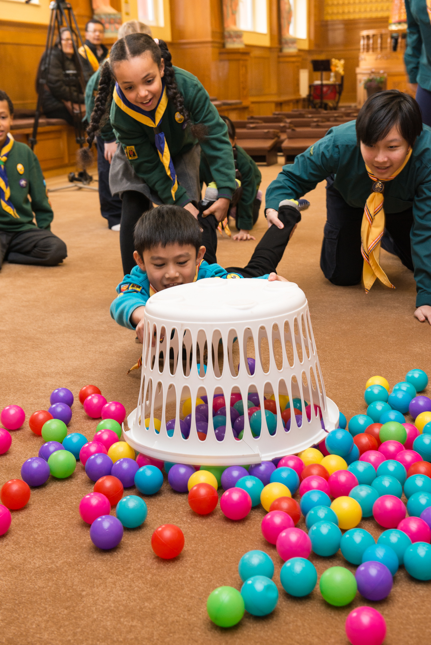 Young Squirrels playing a game